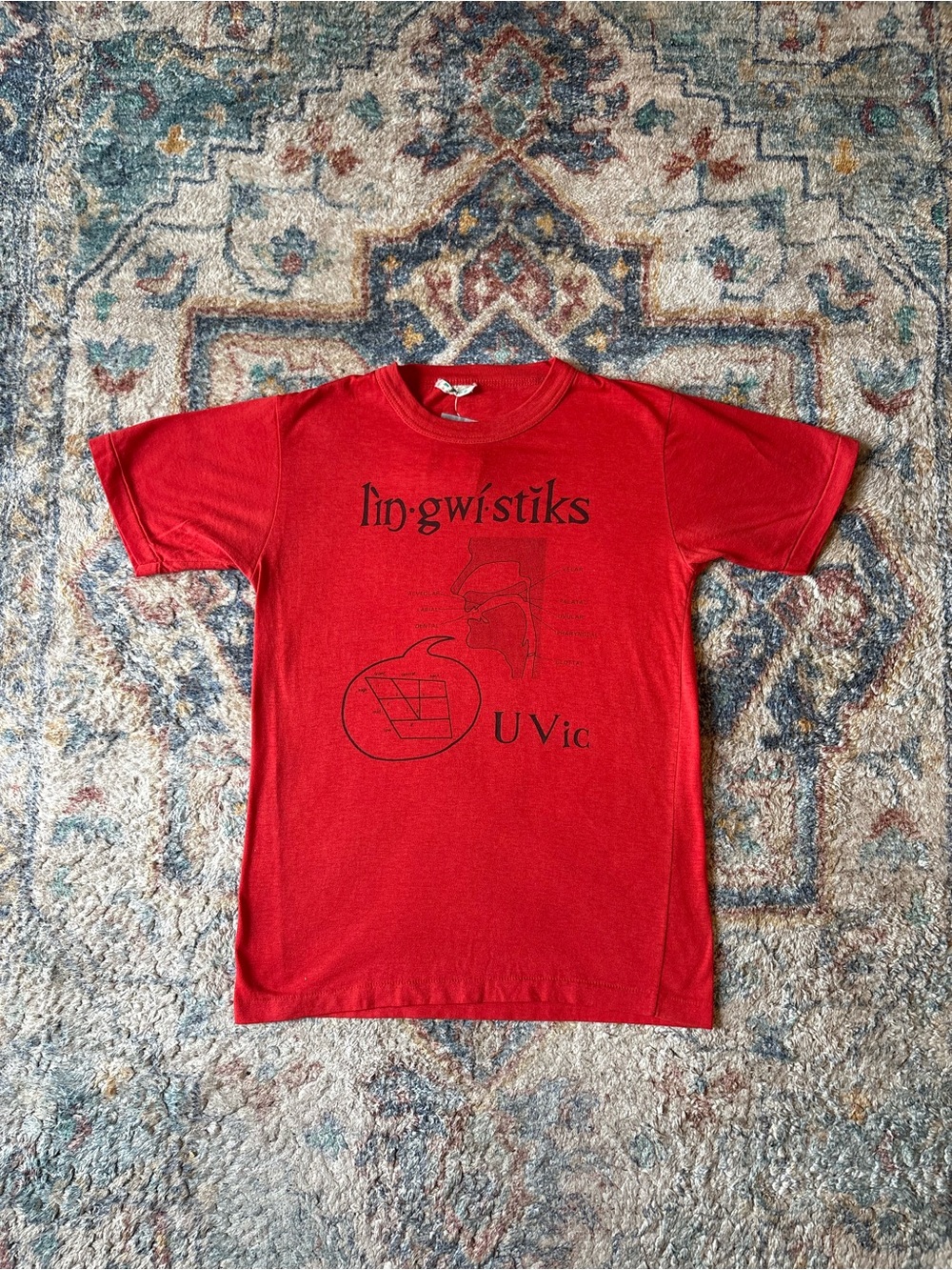 Vintage 80s UVIC Logistics T-shirt Small